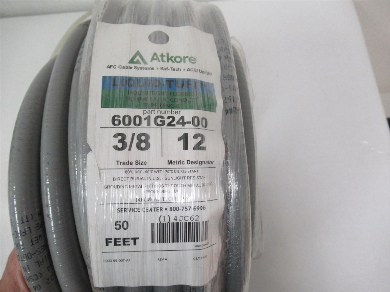 Atkore 6001G24-00; Flexible Metal Conduit 3/8" 40ft