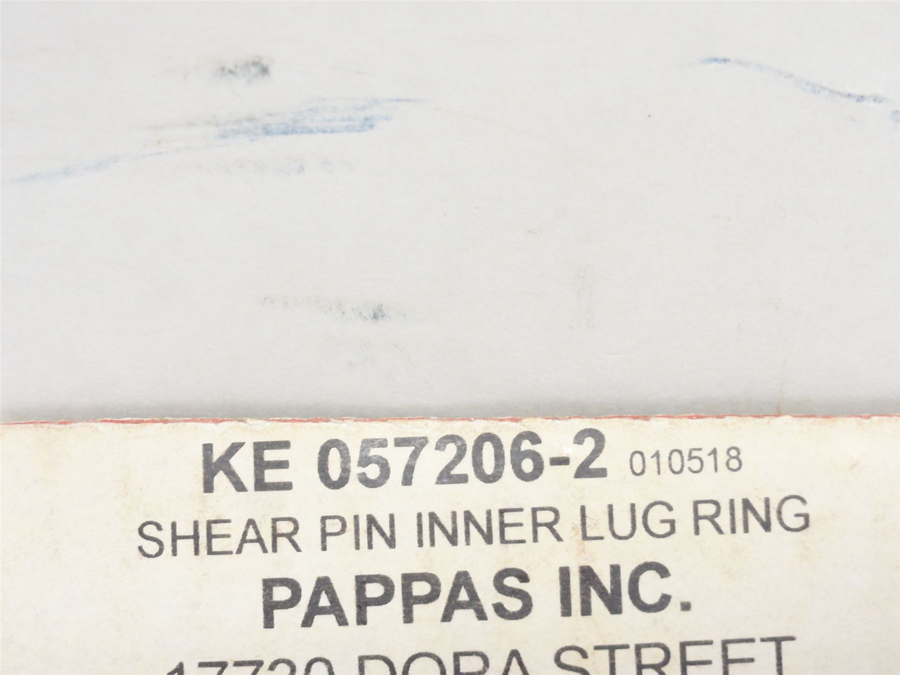 Pappa's Inc KE057206-2; Lug-Ring Inner Shear Pin