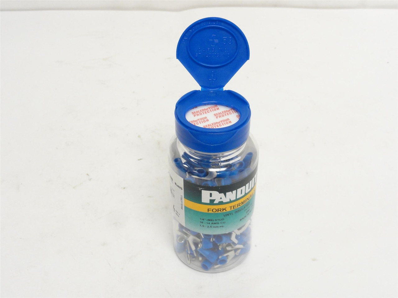 Panduit PV14-14F-C; Lot-100; Fork Terminals; 16- 14AWG