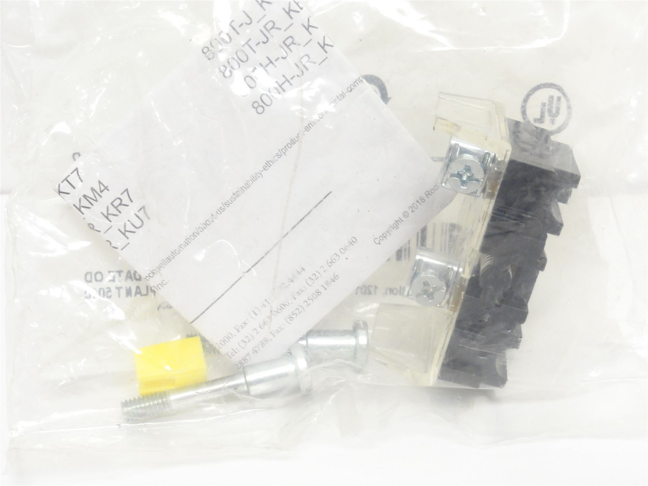 Allen-Bradley 800T-XD1; Contact Block; 1-NO; 30mm; 600VAC