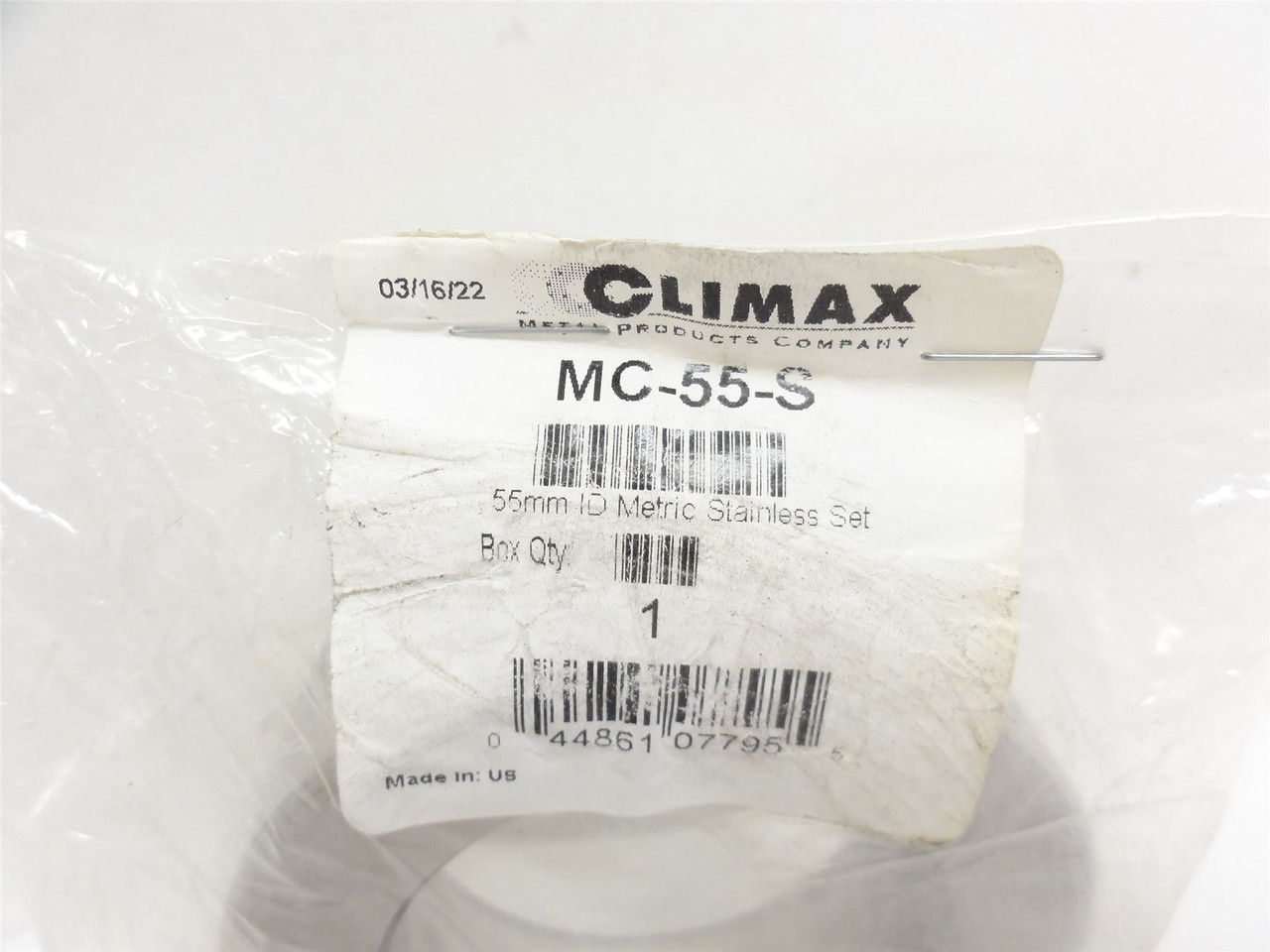 Climax MC-55-S; Solid Metric Set Screw Collar; 55mmID
