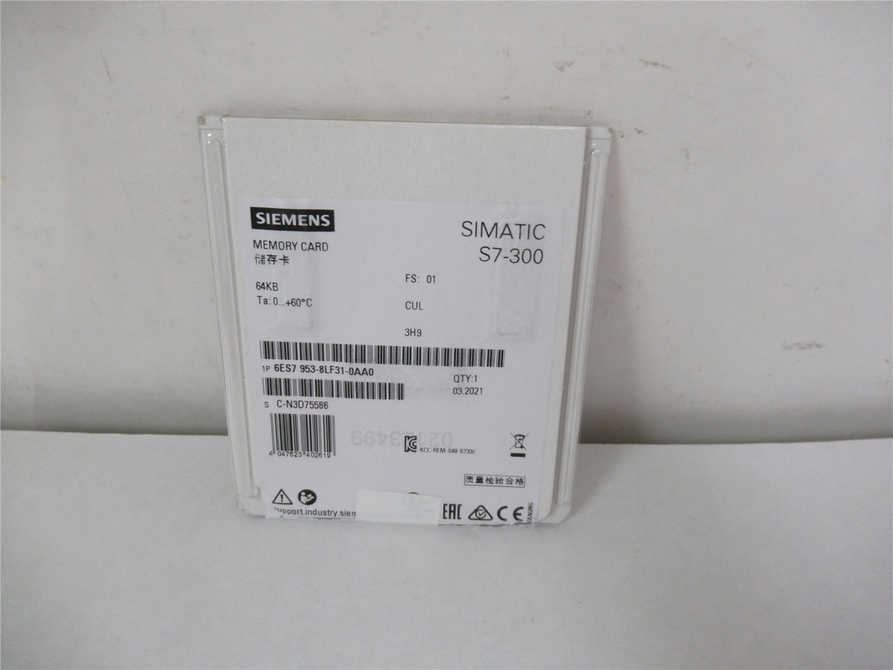 Siemens BES7953-BLF31-0AA0; Micro MemoryCard 3 3V Nflash 64KB