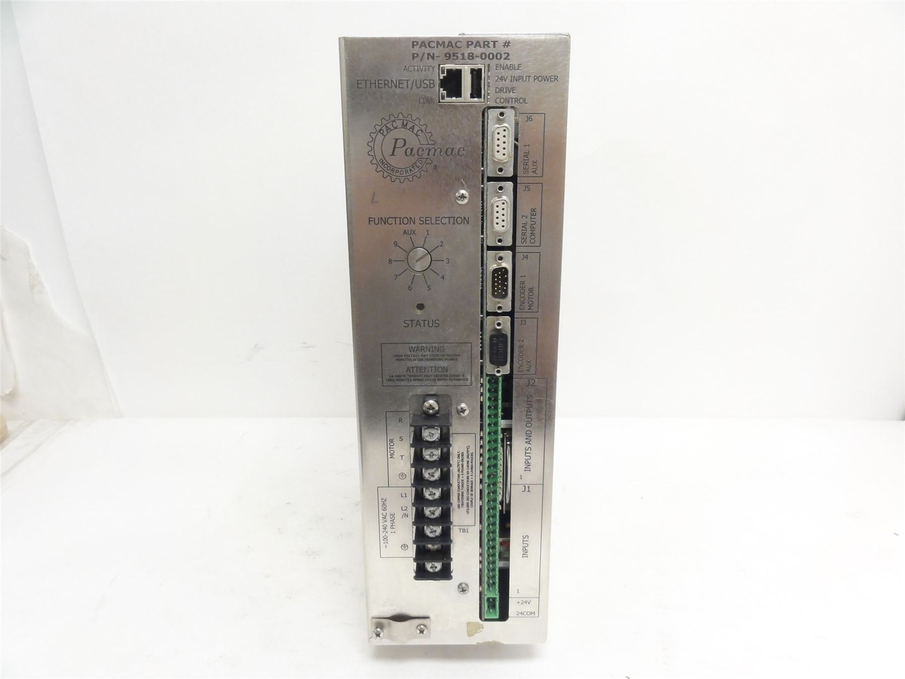 Pacmac 9518-0002; VFFS Pack Machine Control Module; 100-240VAC In