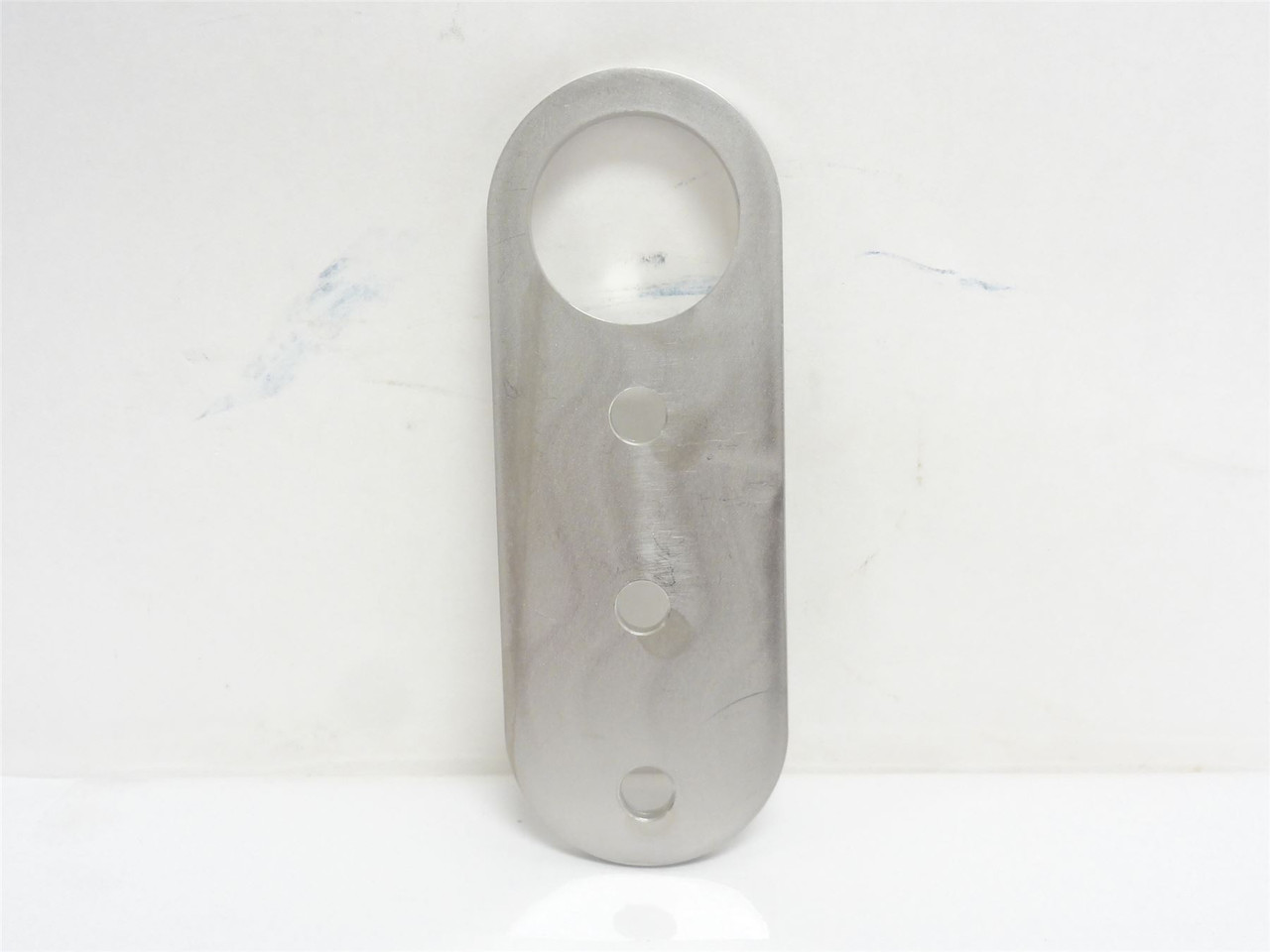Marel 4263084; Knife Slicer Plate; SS; 4-7/8" Long; 1-3/4" W