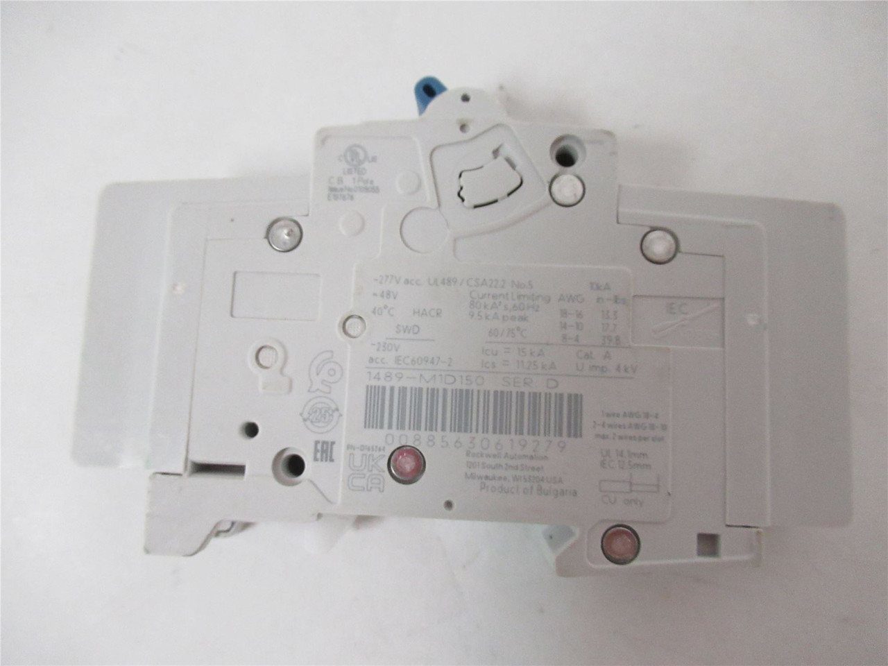 Allen-Bradley 1489-M1D150; Mini-CB 15A; 230-277VAC/48VDC