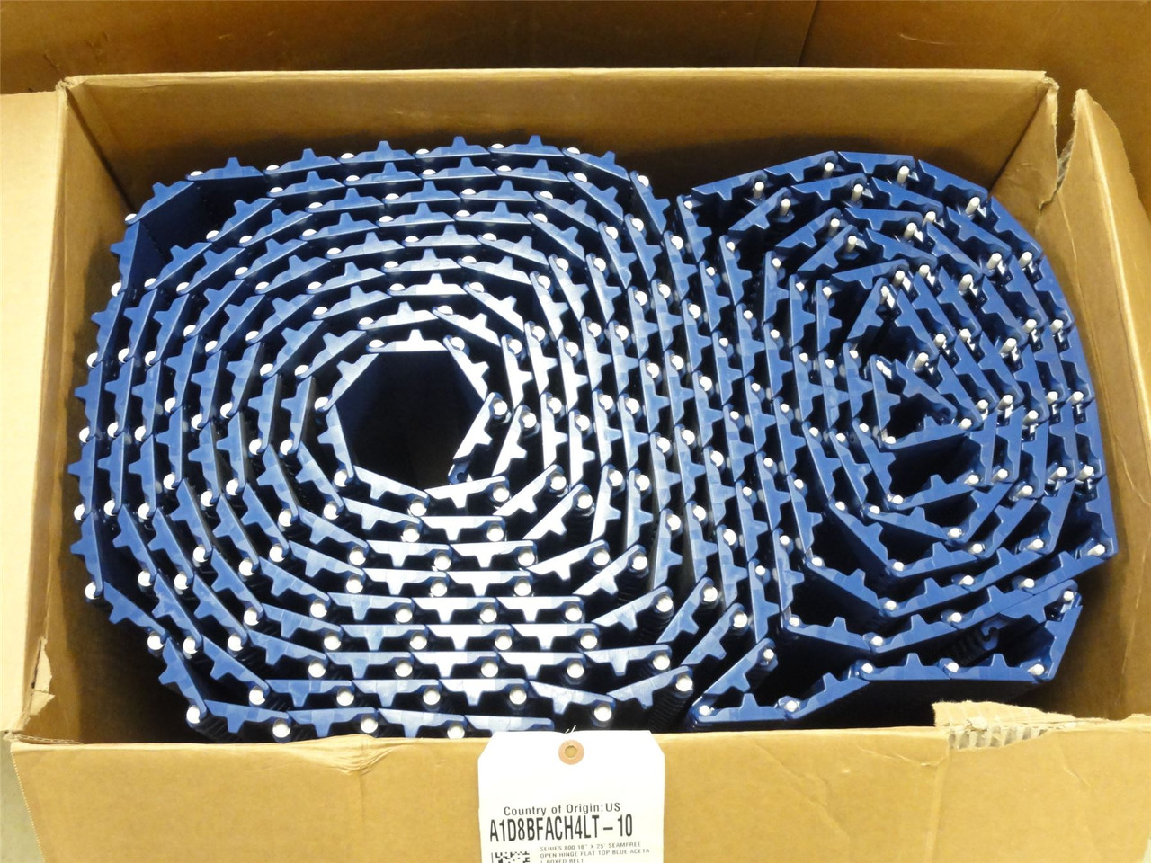 Intralox A1D8BFACH4LT-18; Series 800 Conveyor Belt 18"w x25'L