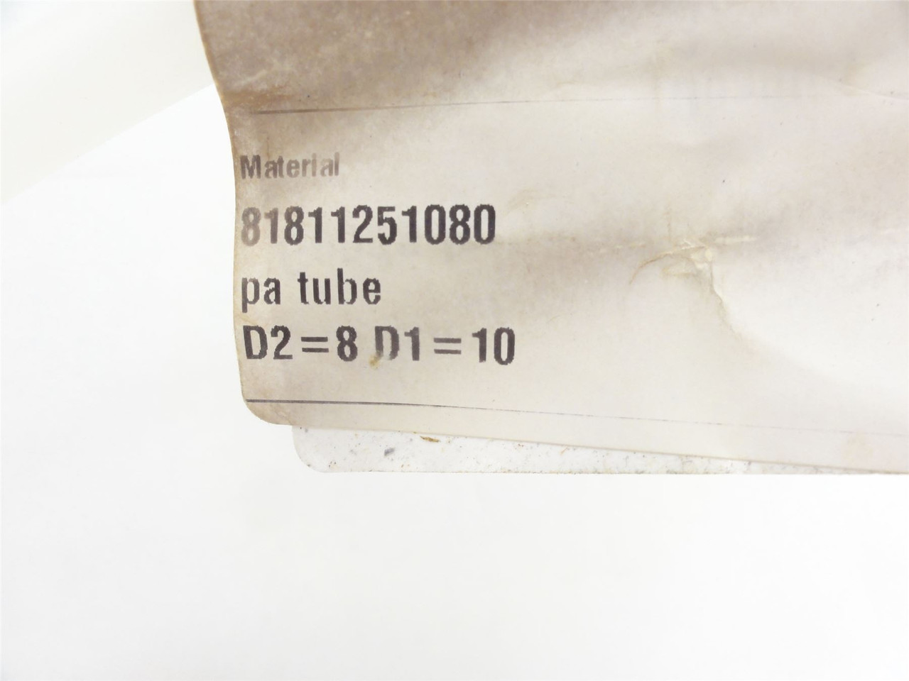 Multivac 81811251080; Clear Plastic Tube 3ft x 8mmID x 10mmOD
