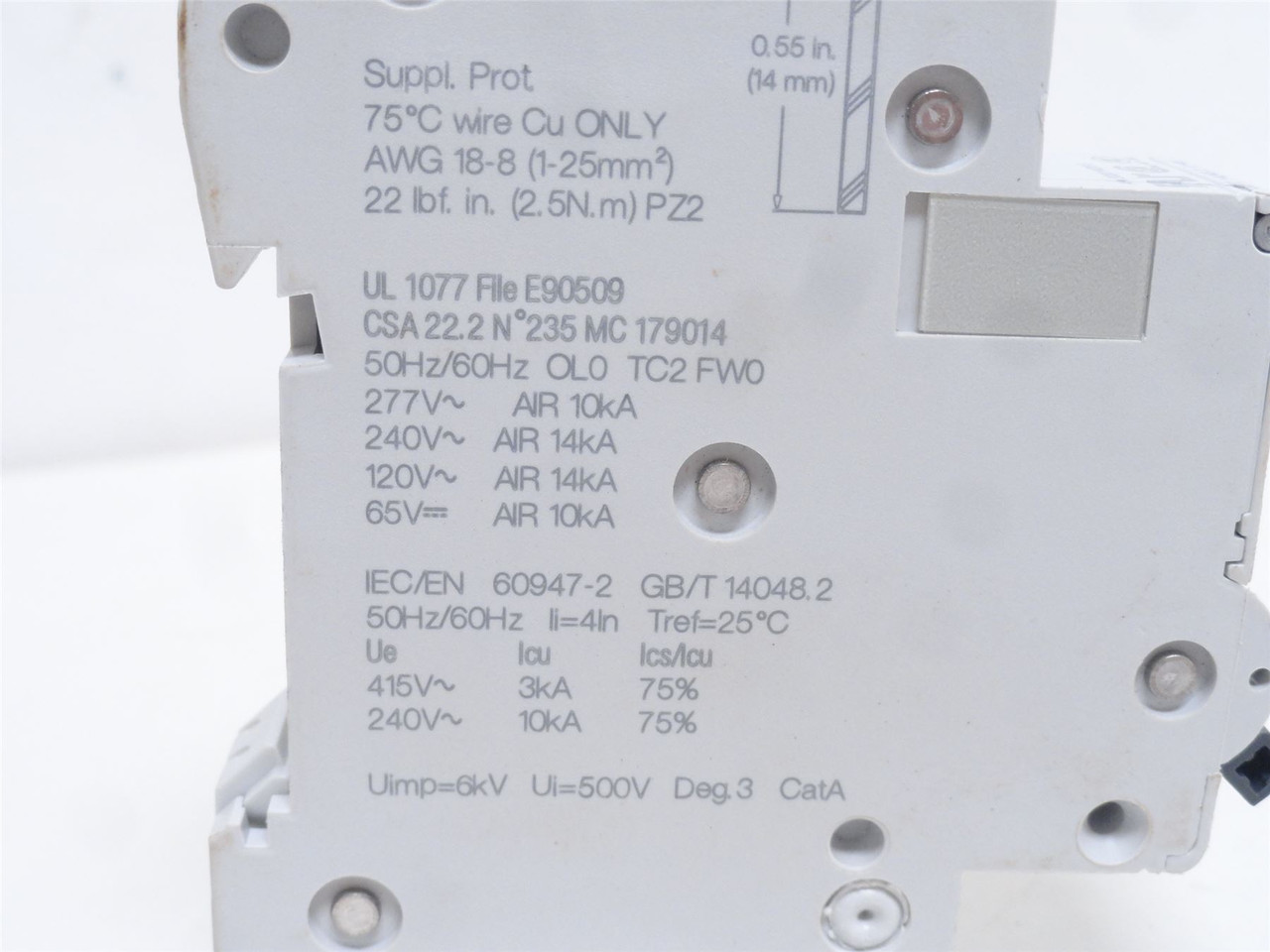 Schneider M9F21116; Mini-Circuit Breaker; 16A; 277VAC; 1-Pole