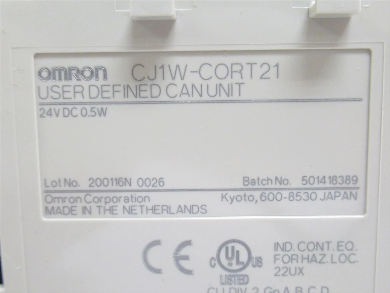Omron CJ1W-CORT21; Communications Module; 24VDC; 0.5W