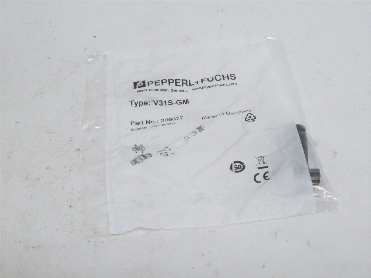 pepperl+fuchs V31S-GM; Field-Attachable Male Connector; 4-Pin