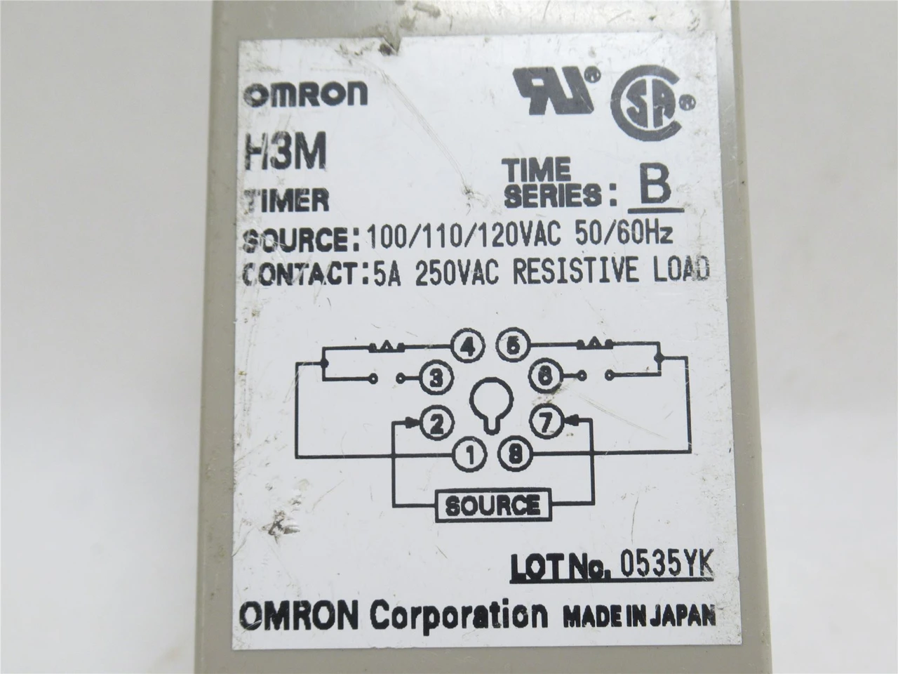 Omron H3M-AC120-B ; Time Delay Relay; Multi-Function; 120VAC