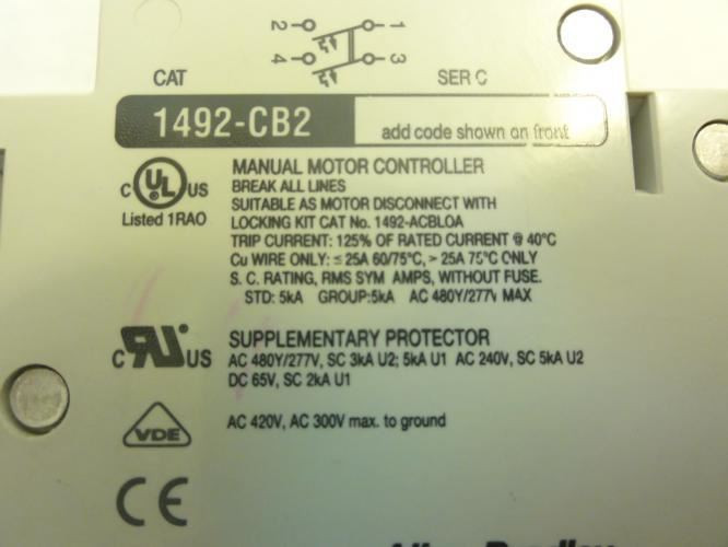 Allen-Bradley 1492-CB2-G100; Circuit Breaker; 2P; 10A; 277/480V