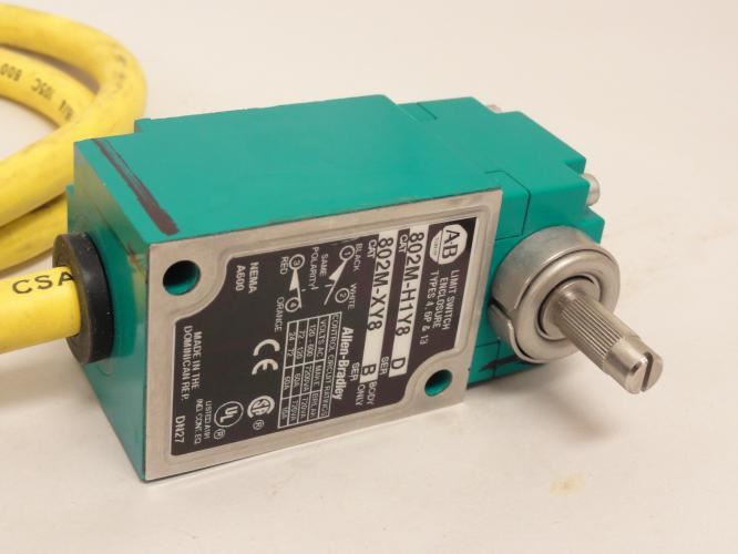 Allen-Bradley 802M-H1Y8; Wired Limit Switch; 120-600VAC; 3' Cable