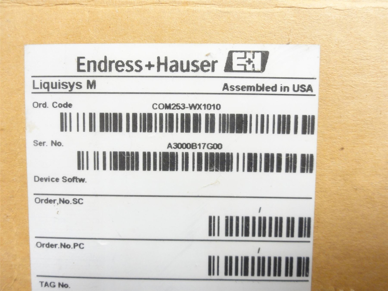 Endress+Hauser COM253-WX1010; Dissolved Oxygen Transmitter