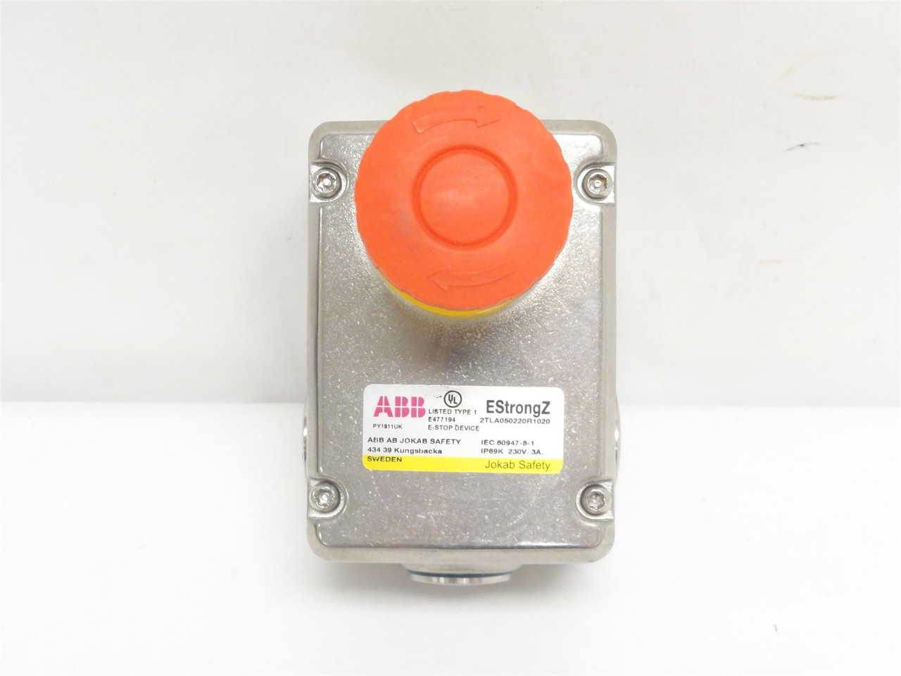 ABB 2TLA050220R1020; Twist to Reset E-Stop Switch; SS Case