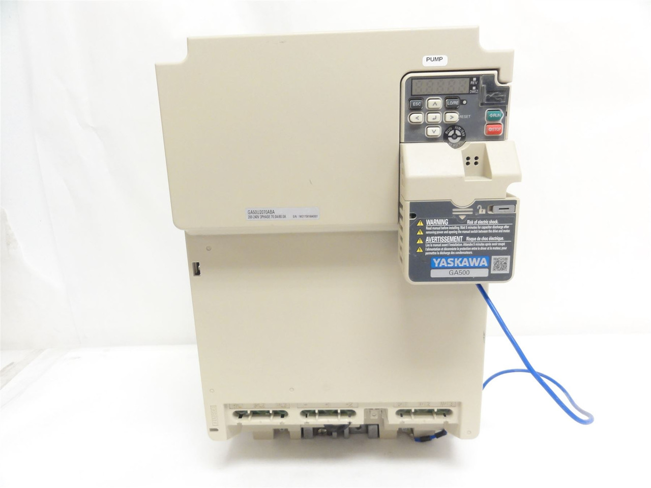 Yaskawa CIPR-GA50U2070ABAA-AAAASA; AC Drive GA500 25Hp 240VAC; 3PH