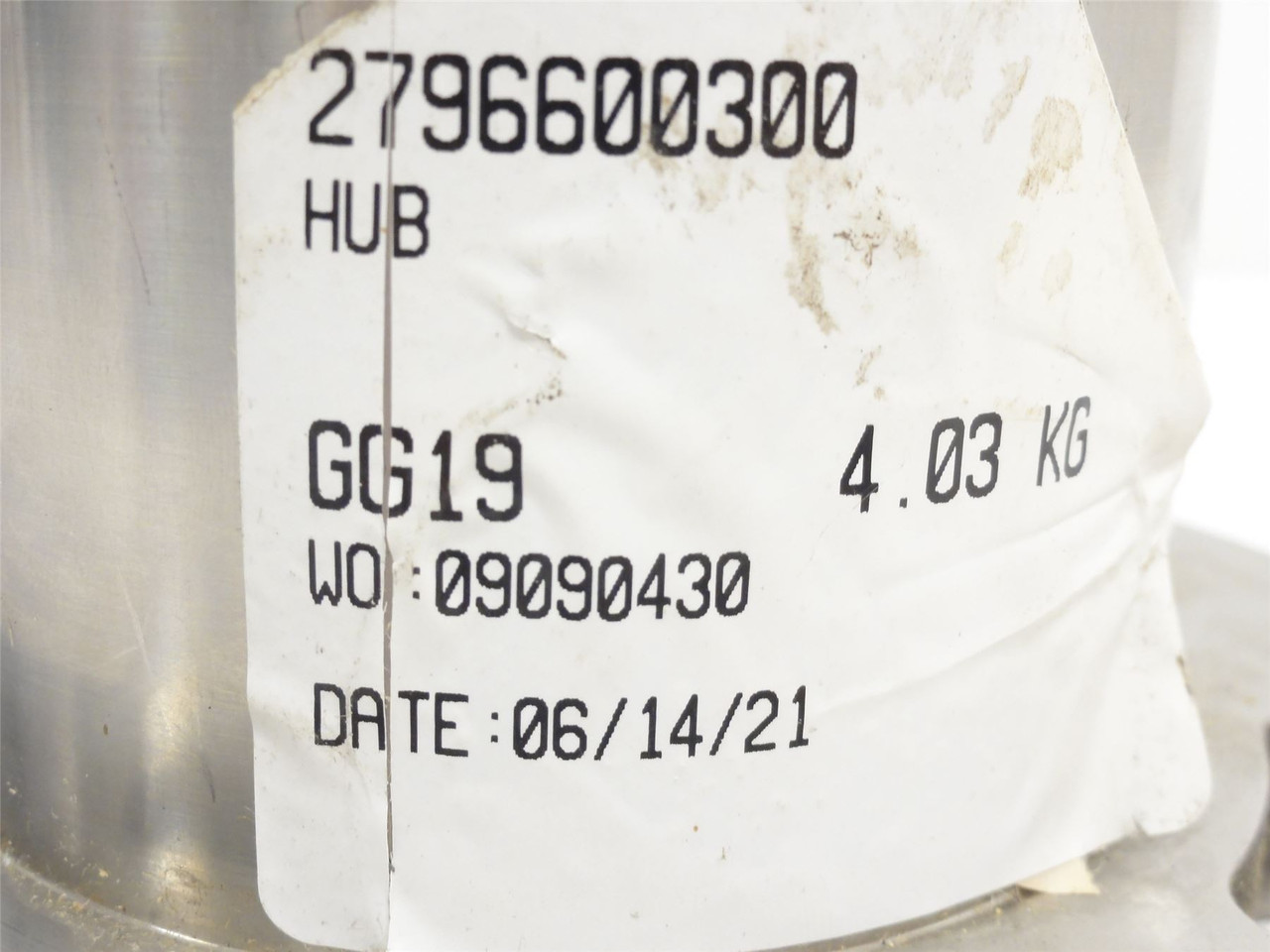 MFG- 2796600300; Hub; 50mmID x 152mm Flange OD