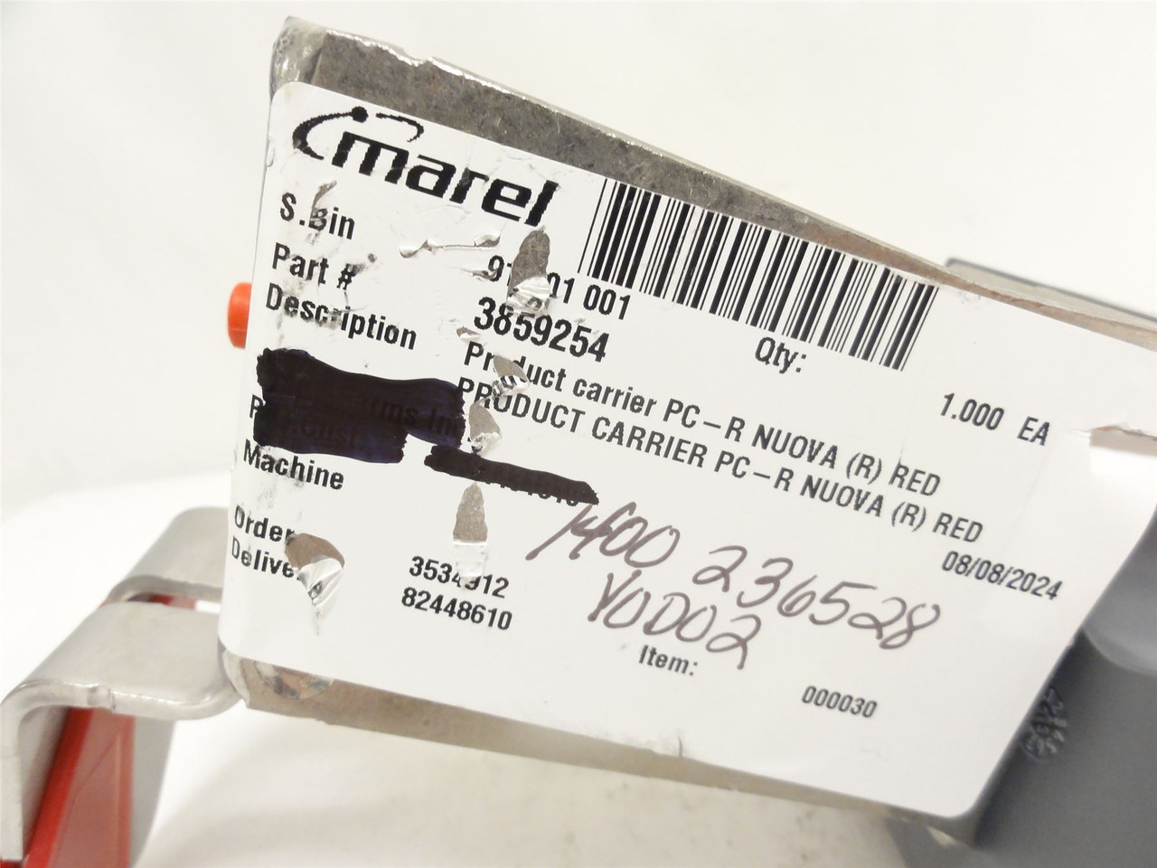 Marel 3859254; Red Product Carrier Assembly/Shackle
