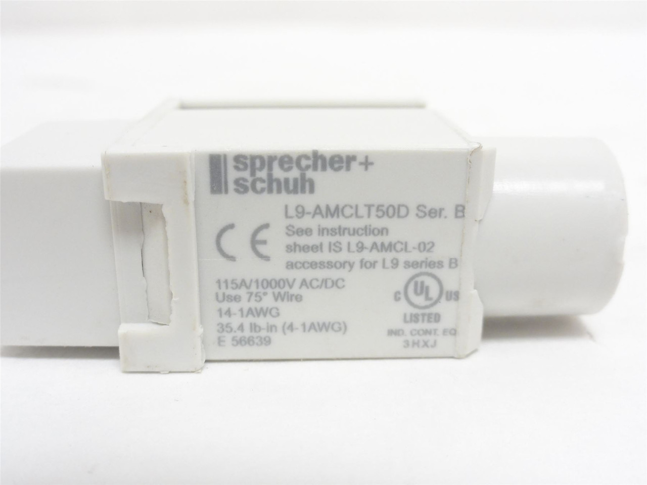 sprecher+schuh L9-AMCLT50D; Lot-4; Dedicated Power Feed Lug