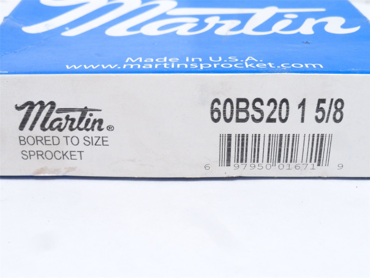 Martin 60BS20 1-5/8; Sprocket #60; 1-5/8"ID; 20 Teeth