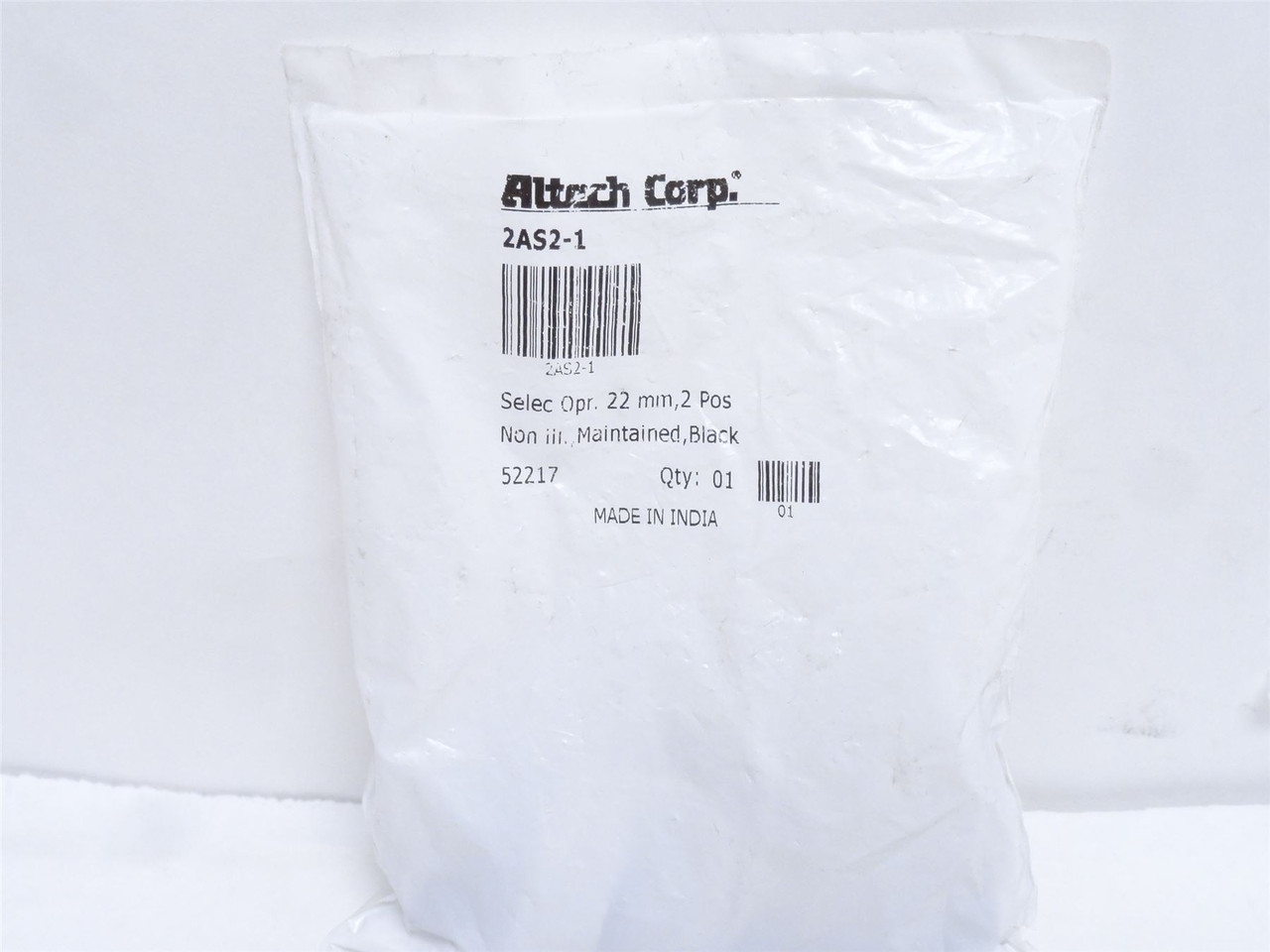 Altech 2AS-1; Switch; 2Pos; Maintained; 22mm; Non-Illuminated