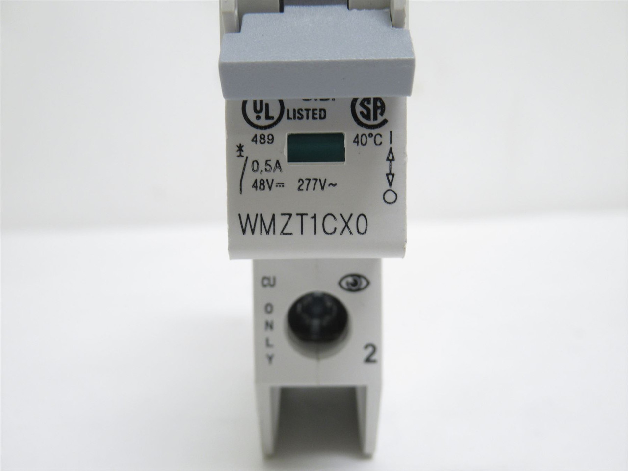 Eaton WMZT1CX0; Mini-Circuit Breaker; 1/2A; 277VAC; 1 Pole