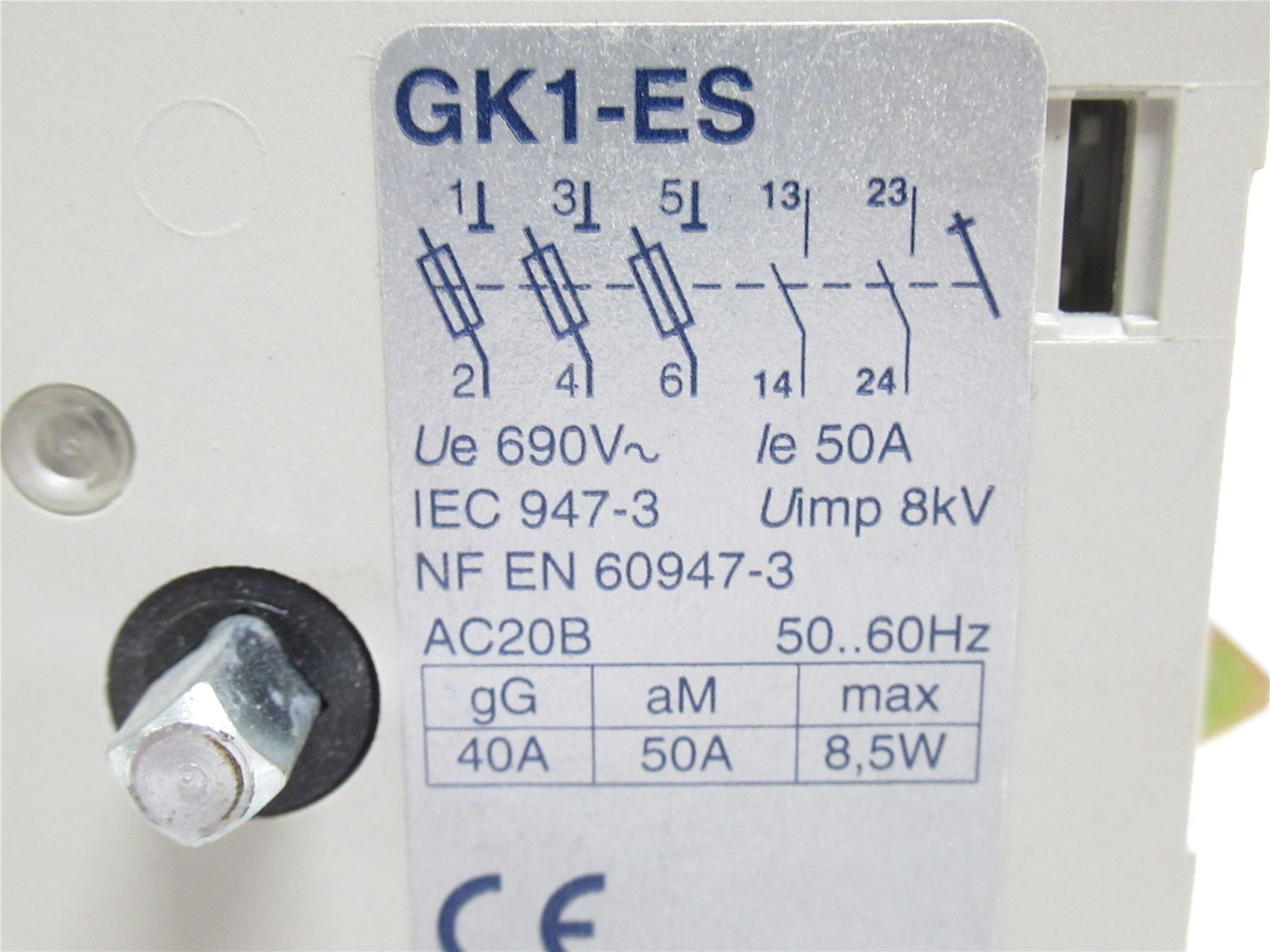 Telemecanique GK1-ES; Panel Mount Fuse Holder; 3-Pole