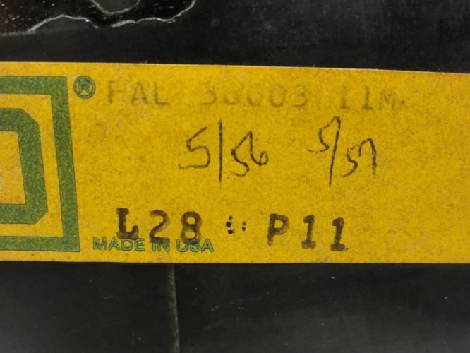 Square D FAL3600311M; Molded Case Circuit Breaker; 3A; 3P; 240 VAC