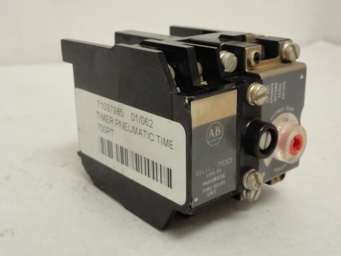 Allen-Bradley 700-PT; Pnuematic Time Delay Unit; 10A; Ser: A