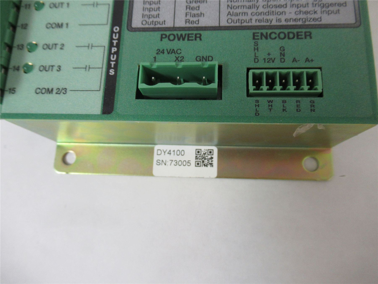 Dynaco DY4100-S; Door Controller 24VAC Output 24 VAC 2 A MAX