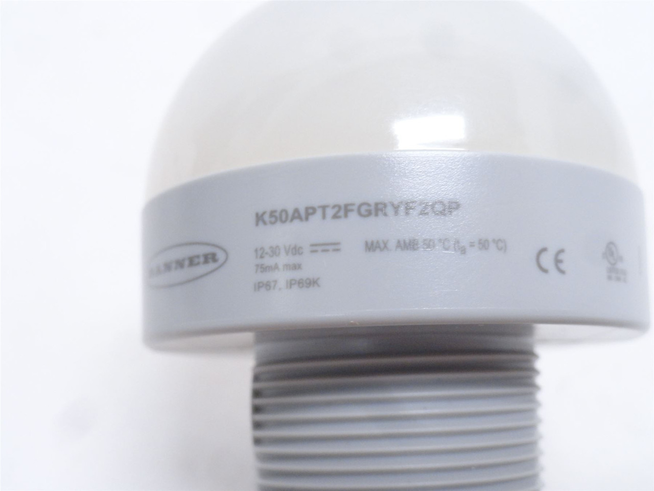 Banner K50APT2FGRYF2QP; Pick-to-Light Touch Button; 12-30VDC