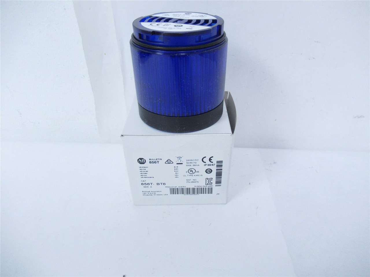 Allen-Bradley 856T-BT6; Stack Light 70mm Blue LED