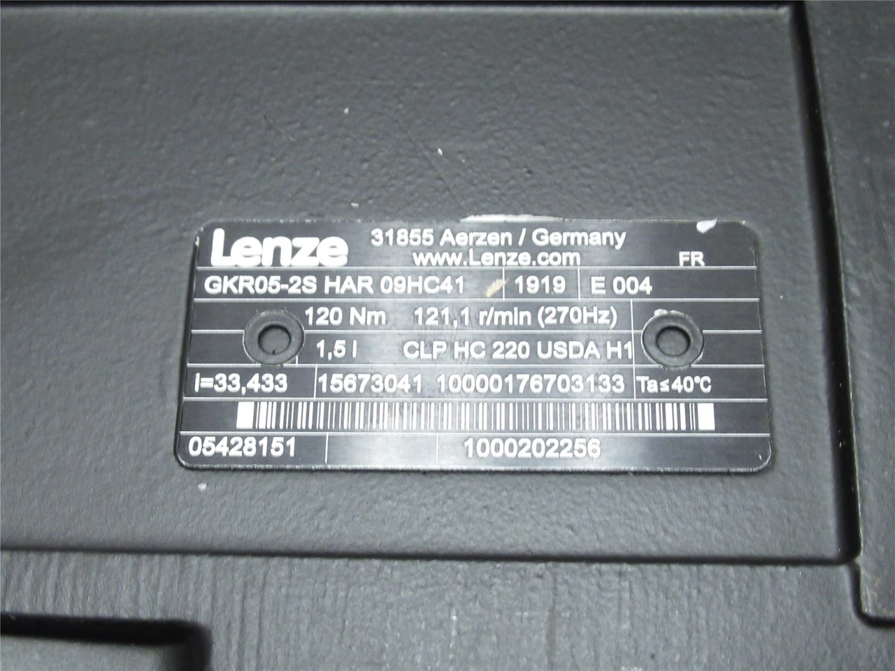 GEA 1000201652; Lenze Servo Drive W/ Gearbox