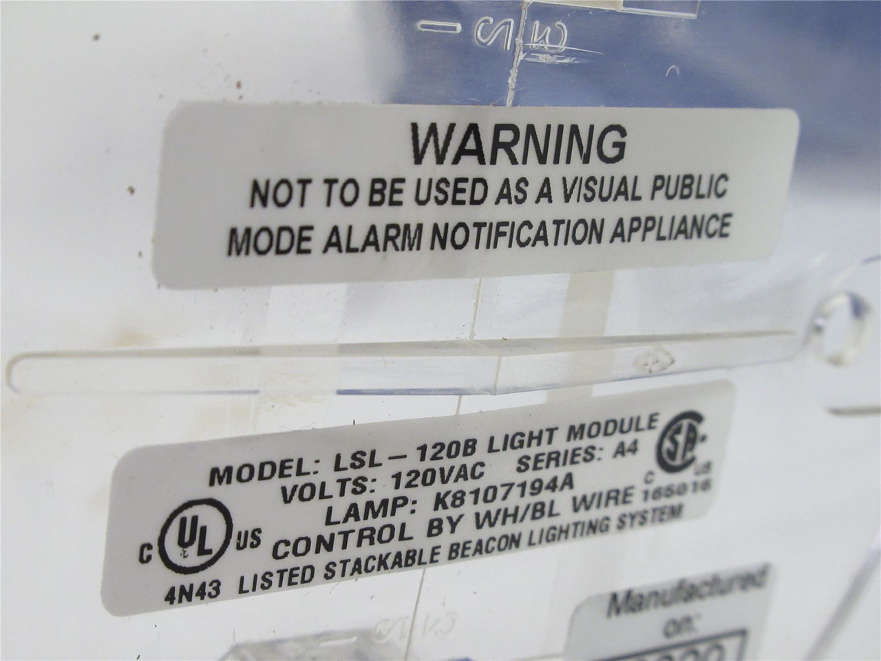 Federal Signal LSL-120B; Light Module;120VAC; A4 Series; Blue