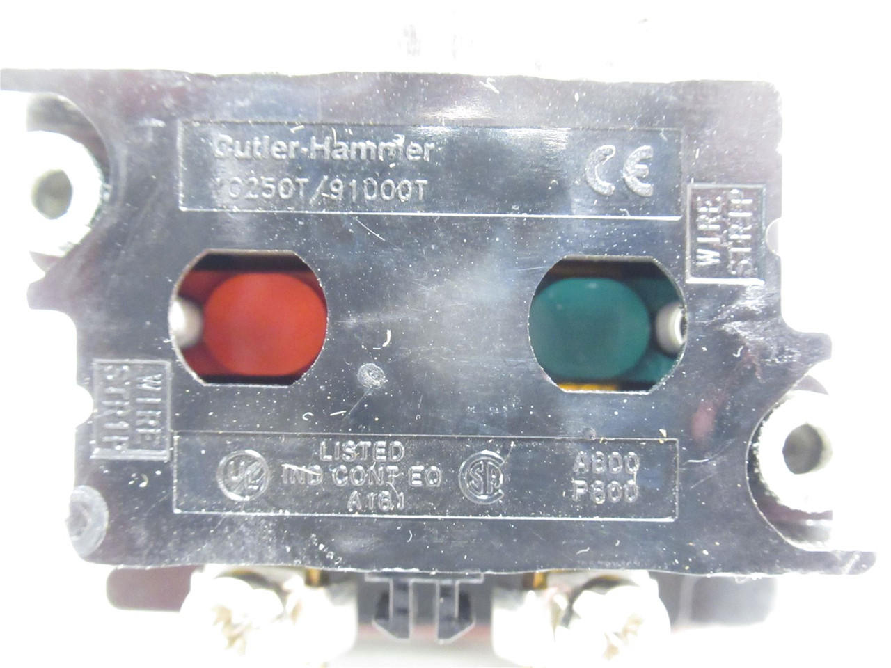 Cutler-Hammer 10250T31R-POP; Red Push Button W/Legend Plate