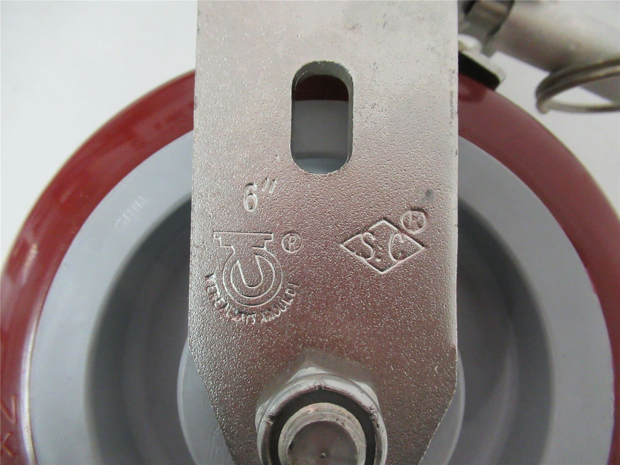 Durable Superior Casters 5076; Wheel Caster w/Brake 6" x 2"