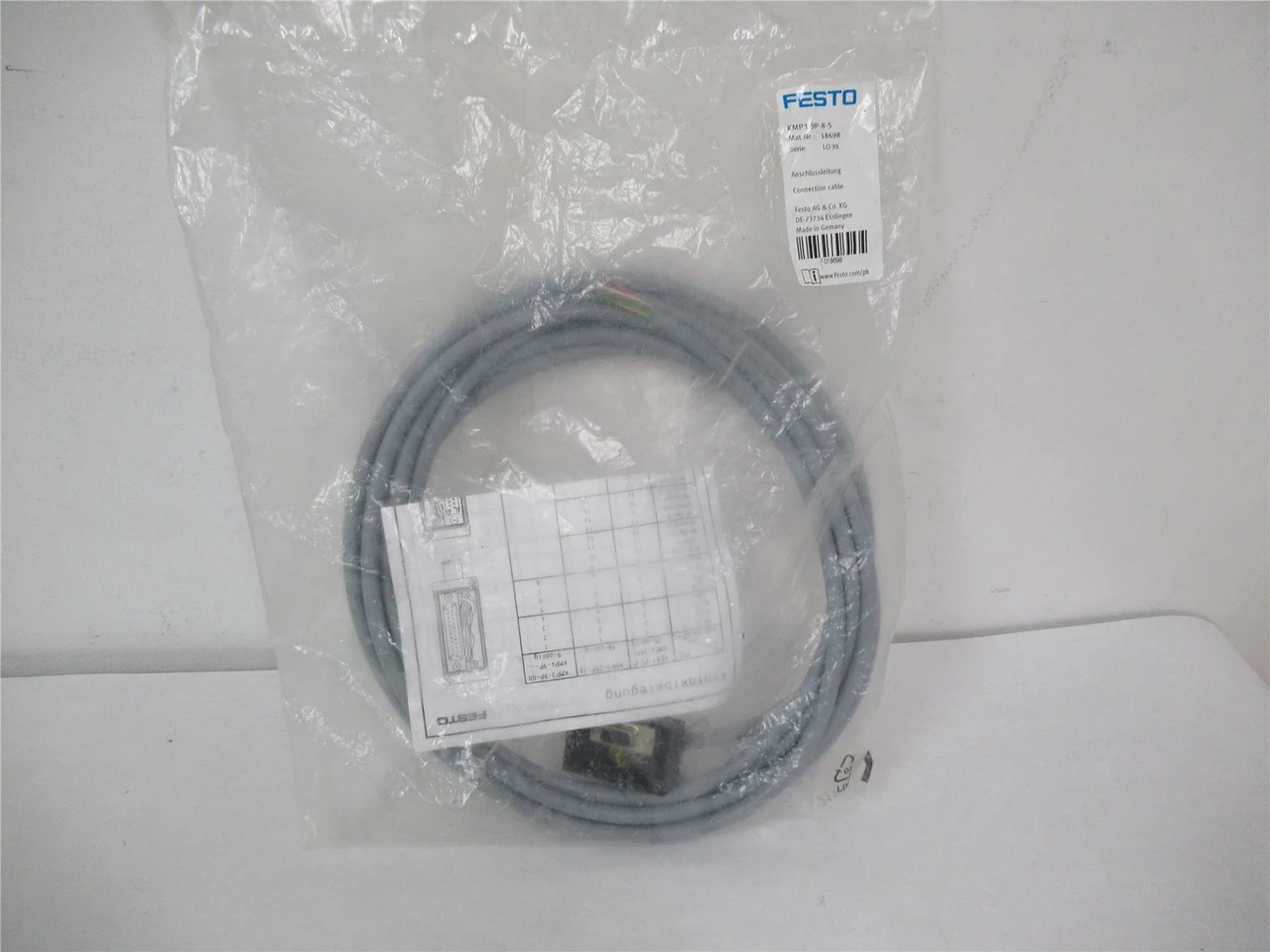 Festo KMP3-9P-8-5; Cable PN 18698 Sealed Package