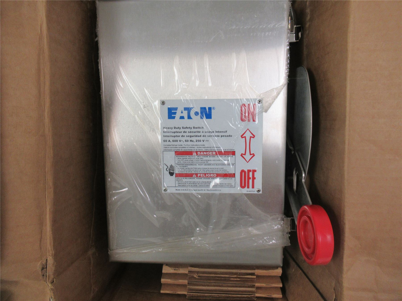 Eaton DH362UWKX; Non-Fused Safety Switch 60A 600VAC/250VDC