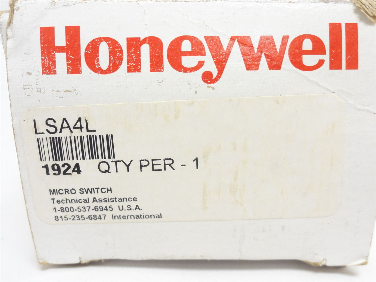 Honeywell LSA4L; Snap Action Limit Switch 10A; 600VAC; 3/4NPT