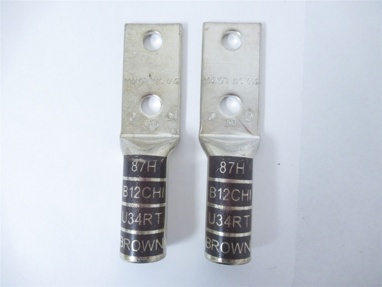 Blackburn LCN500; Lot-2 Copper 2-Hole Lug 500 kcmil 1/2"Hole