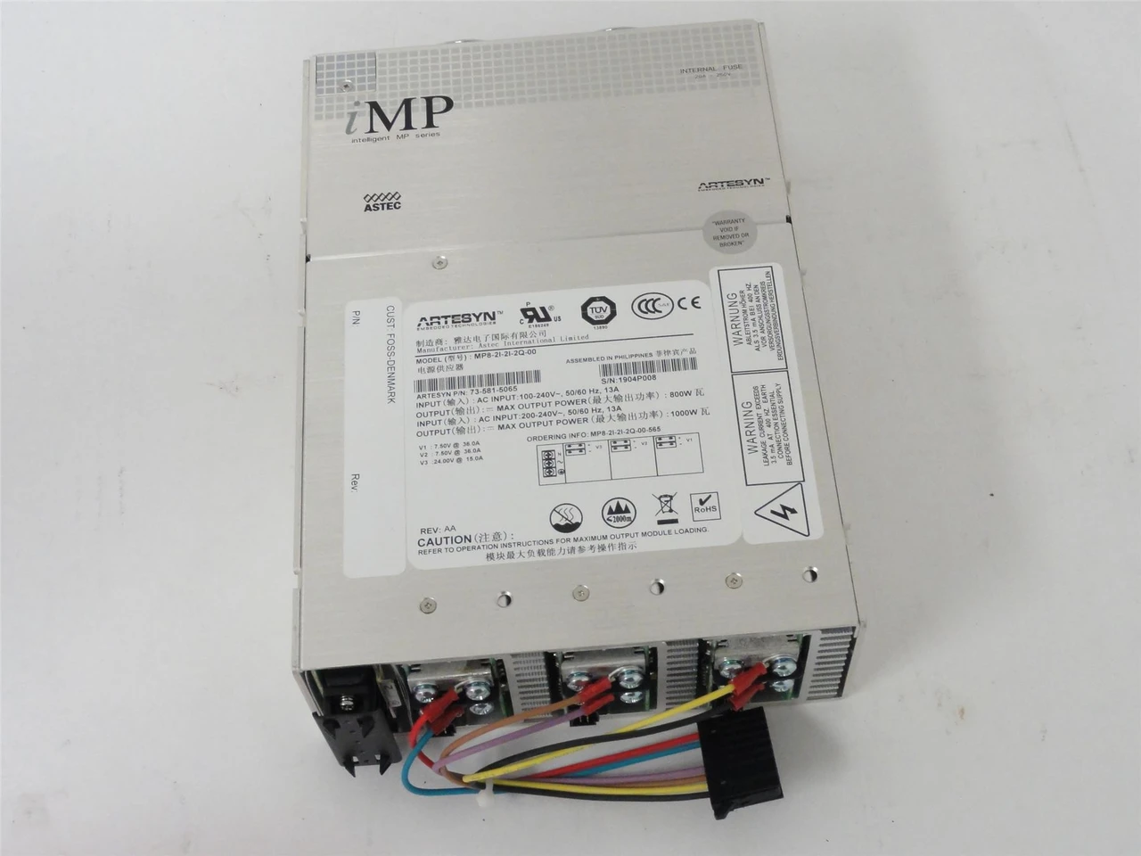 Artesyn 73-581-5065; Power Supply; MP8-2I-2I-2Q-00