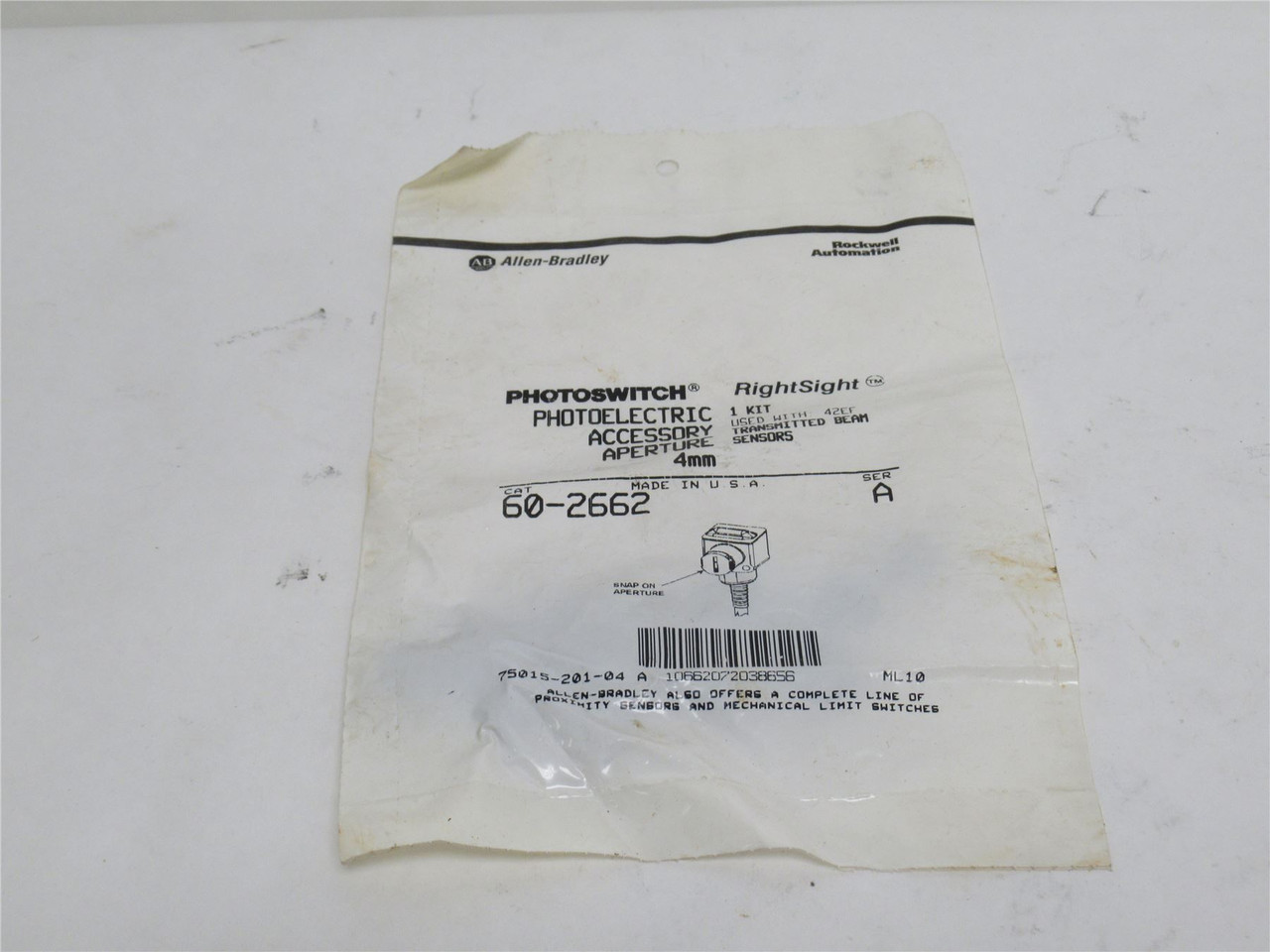 Allen-Bradley 60-2662; Photoelctric Accessory Aperture Kit