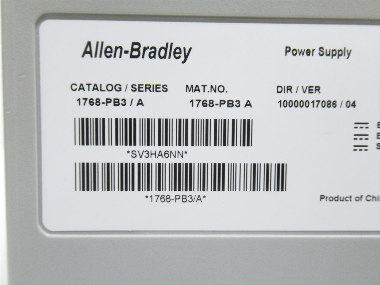 Allen-Bradley 1768-PB3; Power Supply; 24VDC; 7.15A In