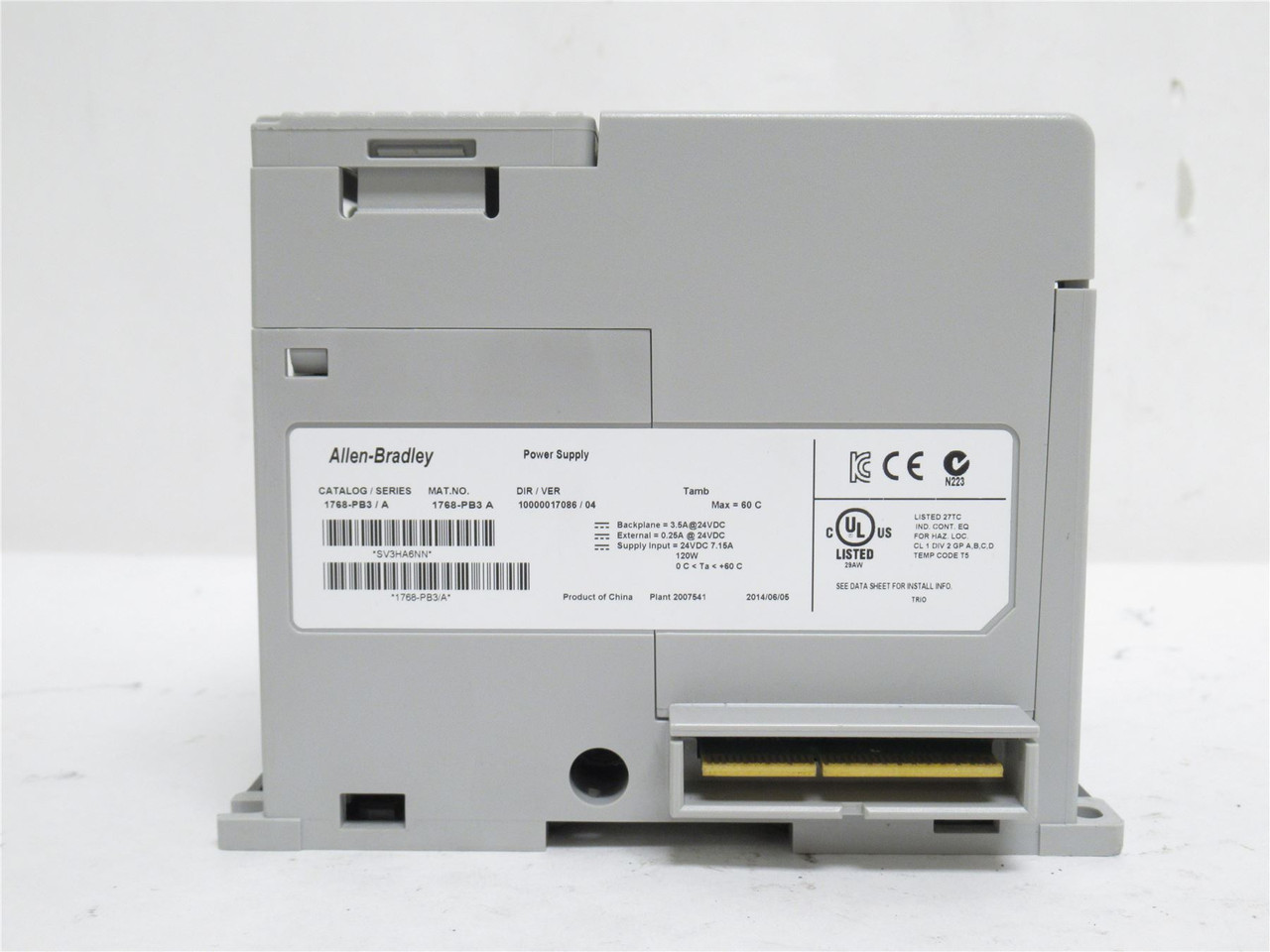 Allen-Bradley 1768-PB3; Power Supply; 24VDC; 7.15A In