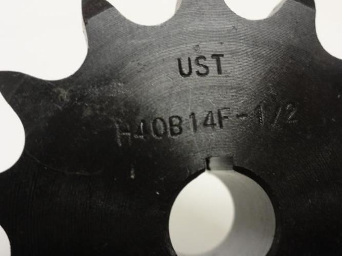 Tsubaki H40B14F-1/2; Sprocket; # 40; 14T; 1/2"ID