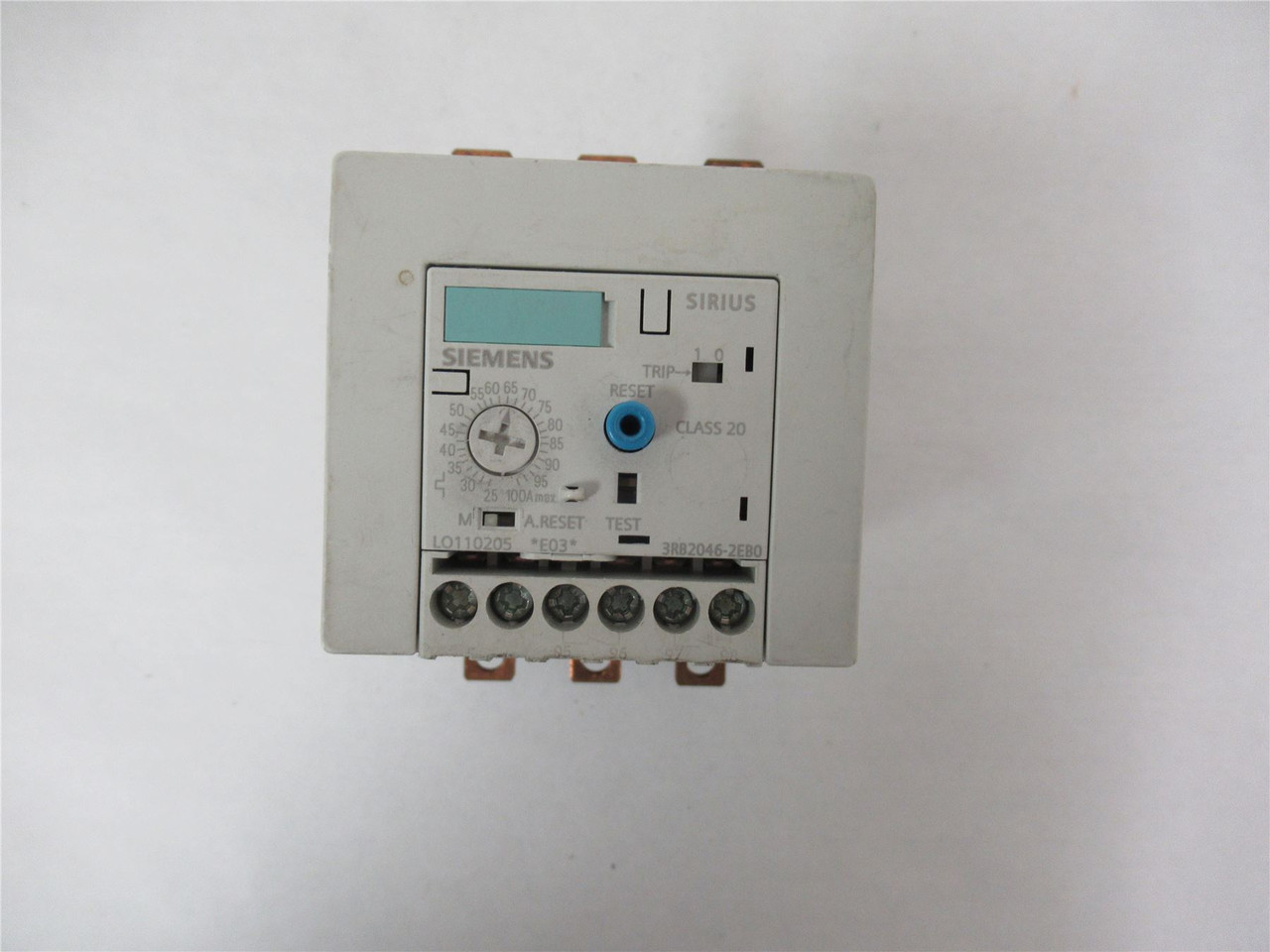 Siemens 3RB2046-2EB0; Overload Relay 3 Phase 250V 25-100A