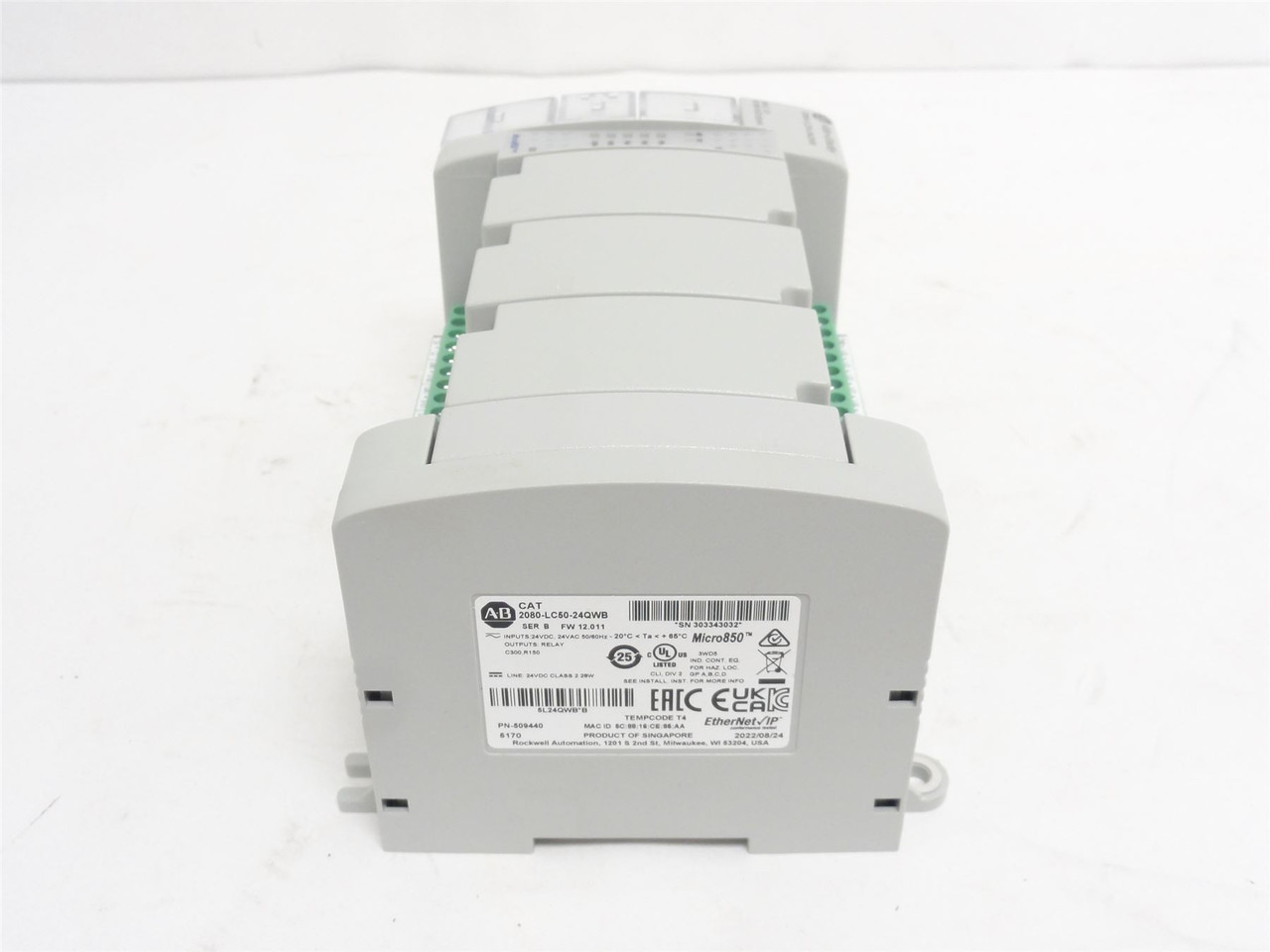 Allen-Bradley 2080-LC50-24QWB; PLC Controller; 24VAC/DC