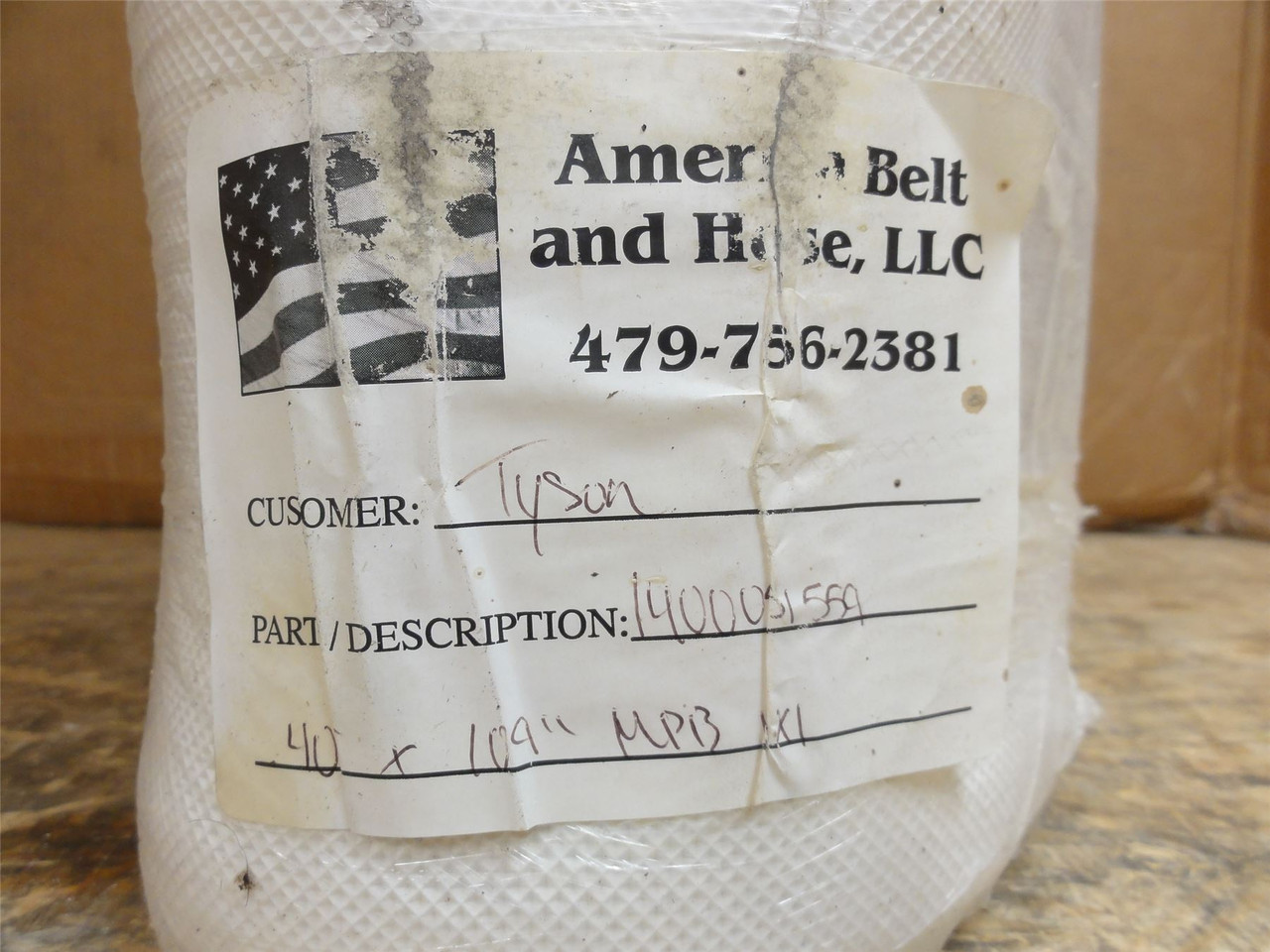 American Belt 42008040X109; Monofilament Belt; 40" W x 109" L