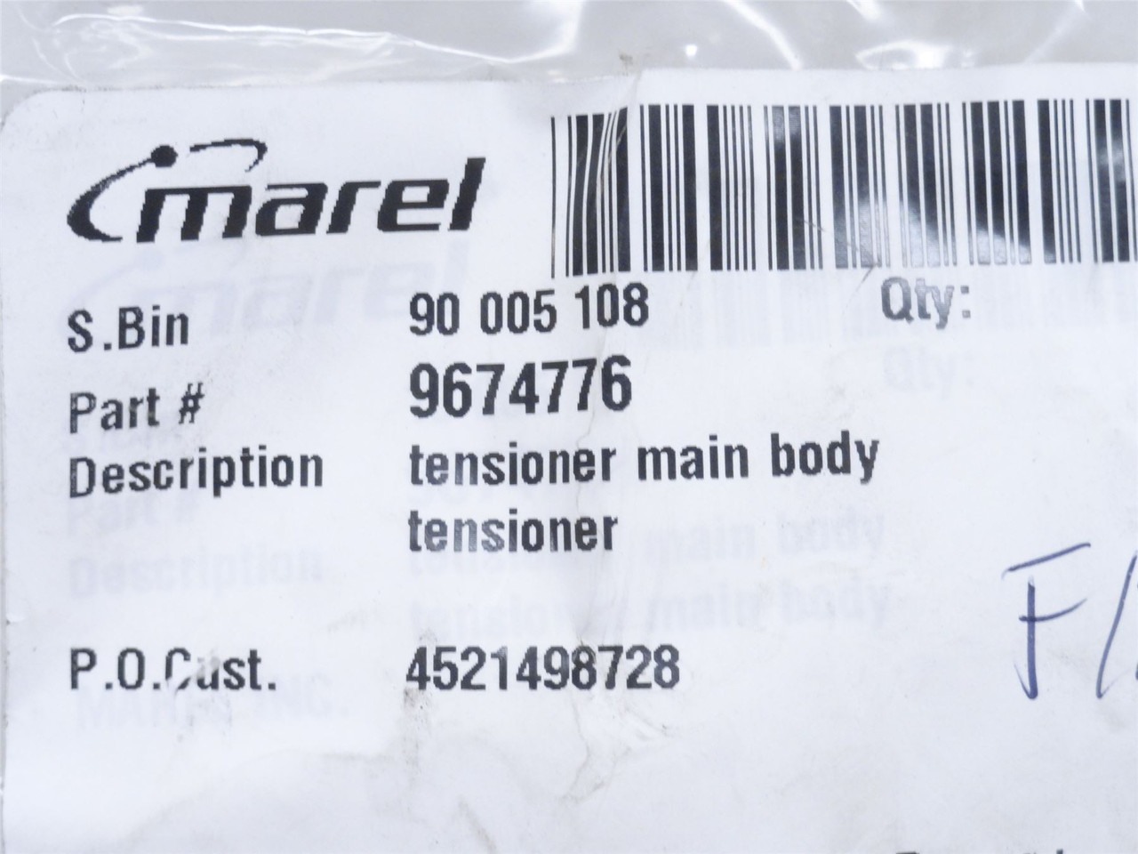 Marel 9674776; Main Body Aluminum Tensioner 17mmID; 45mmOD