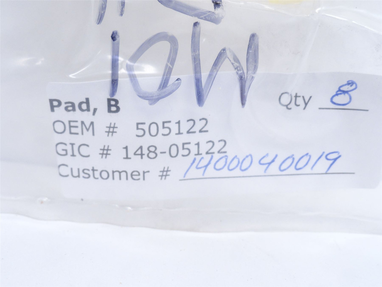 Mettler-Toledo 505122; Bag-8; "B" Pads